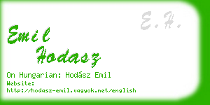 emil hodasz business card
