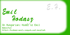 emil hodasz business card